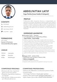 Cuoco di Linea / Capo Partita (linea fredda)