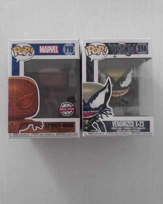 Lotto 2 funko pop spider-man 719 venom x-23 514