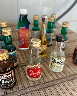 Bottiglie di vetro in miniatura vintage