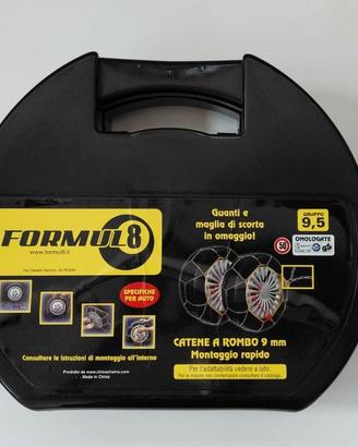 Catene neve FORMUL8 maglia 9 mm - Gruppo 9,5 nuove