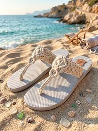 Infradito Artigianali in Macramè – Eleganza Boho-C