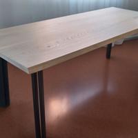 Tavolo in rovere naturale e acciaio 210x90 cm