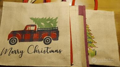 borse shopper in juta per strenne natalizie