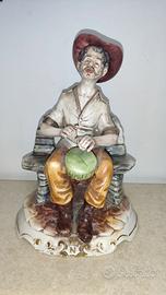 Statua Vintage in Ceramica di Capodimonte 