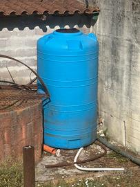 Serbatoio d'acqua verticale in plastica blu