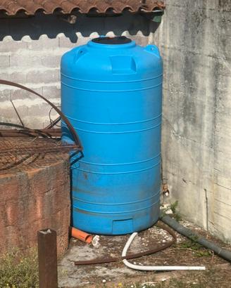 Serbatoio d'acqua verticale in plastica blu