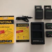 2 BATTERIE PATONA PREMIUM NP-FW50 + CARICABATTERIE