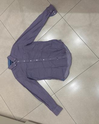 Camicia viola tommy hilfiger