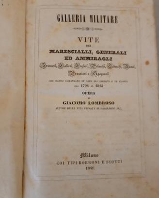 Antico volume Galleria Militare vol  2