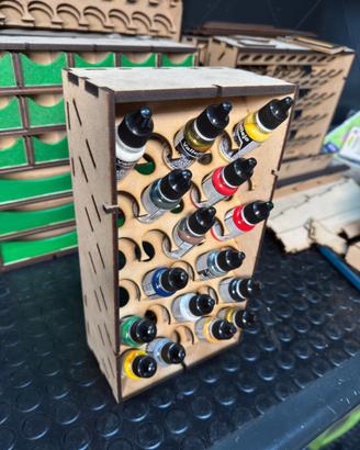 Porta Colori in legno MDF per Vallejo 17ML 30 btg.