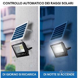 Faro Solare Esterno 200W e 400W con Telecomando e - Giardino e Fai