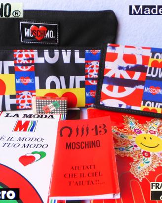 MOSCHINO Vintage 1990 Portafoglio Astuccio Quadern