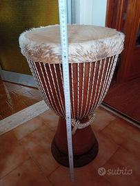3 Djembe Artigianale - Splendida Pelle Naturale 