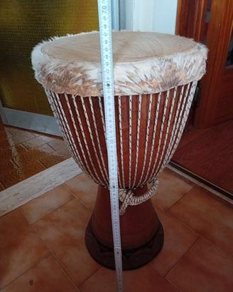 3 Djembe Artigianale - Splendida Pelle Naturale 