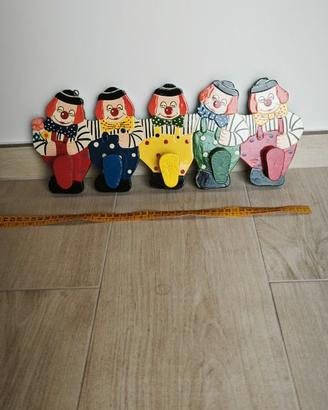 Appendiabiti da Muro Vintage per Bambini Clown
