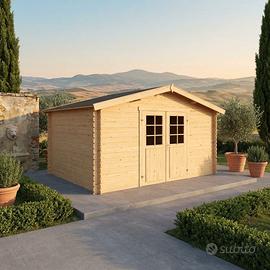 CASETTA DI LEGNO DANTOS1 380x280x245h cm spes 28mm