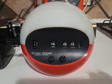 clock orologio vintage drum roll clock anni 70