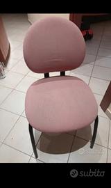 poltrona ufficio rosa 
