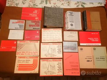 Documenti circolari manuali Alfa Romeo d'epoca