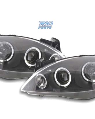FARI PER OPEL CORSA C 00-06 ANGEL EYES LED FONDO N