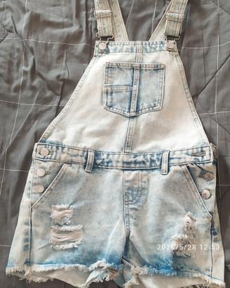Salopette in Denim 9/10 anni girl