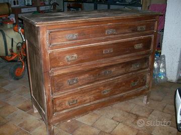 Comò a 4 cassetti, fine '800 - primi '900