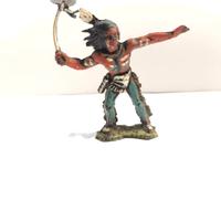 Soldatino Xiloplasto Patent Indiano con Tomahawk 