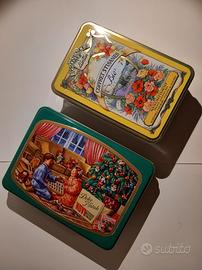 2 scatole in latta Novi e Provence d'antan