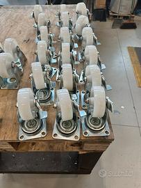 Ruote industriali girevoli e fisse con piastra