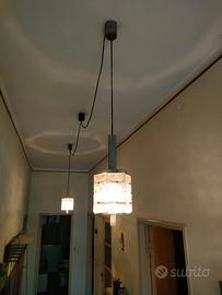 Coppia lampadari vintage modernariato