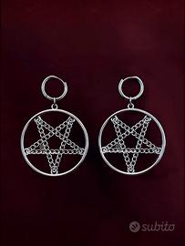 Orecchini pentacolo argento handmade 