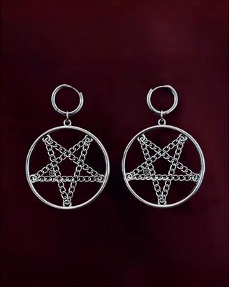 Orecchini pentacolo argento handmade 