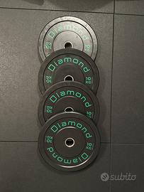 4 Dischi Bumper da 10 kg per bilanciere