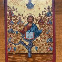 Icona Greca su foglia oro