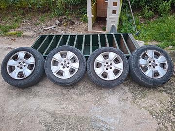 ruote 195 65  R15 + coppe + cerchio ferro 