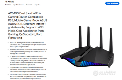 Router Fibra Asus RT-AX82U