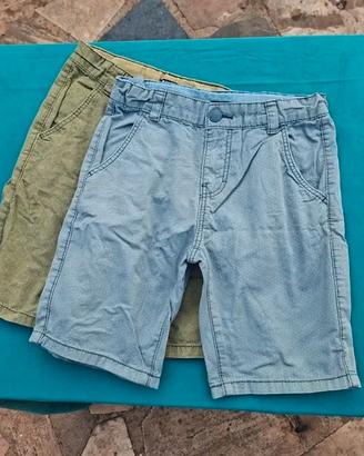 2 Pantaloncini Bimbo 8 Anni Kiabi Cotone