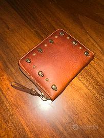 Portafoglio zip Sendra pelle teschio borchie