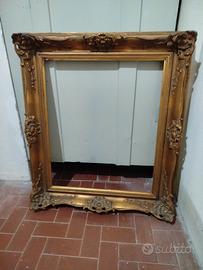 cornice antica legno dorato
