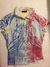 Camicia donna cotone dipinta