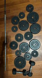 Dischi Ghisa Ø 0.35mm + Bilancere + Manubri