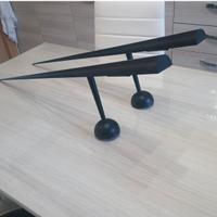 Coppia Lampade da Parete Lumen Center Trylon Nere