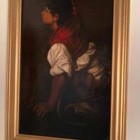 quadro olio suu tela antico fini 600