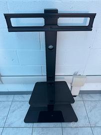 SUPPORTO PORTA TELEVISIONE TV DA PAVIMENTO VETRO