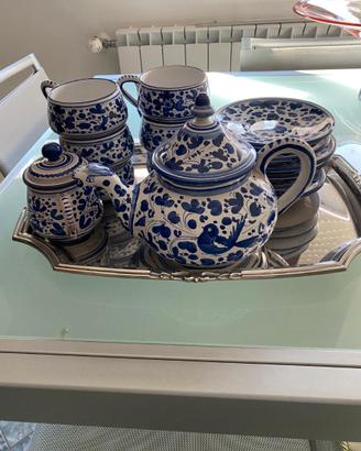 Servizio da tè Deruta Originale – Decoro Arabesco