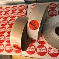 Confezioni 3 rotoli 100 fogli etichette adesive