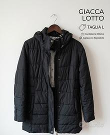 Piumino nero Lotto con cappuccio - TG L