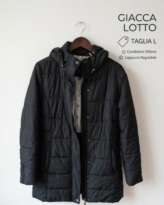 Piumino nero Lotto con cappuccio - TG L