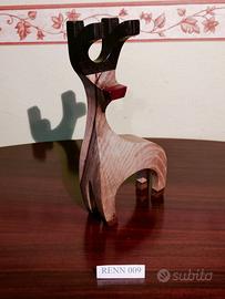 Renna di Natale in legno fatta a mano (Rennaldo9)