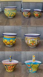 Vasi con decorazioni Siciliane